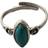 Vie Boho Solitaire Teardrop Ring - Silver/Turquoise