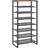 Hoobro 8-Tier Rustic Brown/Black Skoställ 60x126cm