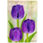 Caroline's Treasures Purple Tulips by Maureen Bonfield Flag 30.5x22.9cm