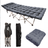 Groundlevel Fold Out Camp Bed with Removeable Cushioned Mattress Grey