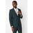 Burton Mens Dark Green Slim Fit Suit Jacket 34R
