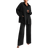 Shein Relaxiva Solid Drop Shoulder Shirt & Wide Leg Pants