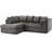 Furniture 786 Chicago Jumbo Cord Grey Sofa 212cm 4 Seater