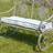 Dibor Vintage Style Blue Striped Pad Garden Bench