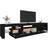 vidaXL LED Lights Media Black TV Bench 215x40cm