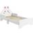 ZONEKIZ Rabbit Design Toddler Bed 29.1x56.3"