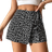 Shein PETITE Ditsy Floral Print Knot Side Wrap Hem Summer Skort