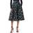 Carolina Herrera Lily of the Valley Print Midi Skirt - Midnight Multi