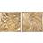 Home ESPRIT Decoration Golden Väggdekor 94.5x94.5cm 2st