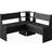 VICCO Roman Corner Bench Black Dining Set 41.5x76.6cm 3pcs