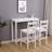 Westwood Breakfast Bar Table White Dining Set 40x110cm 3pcs