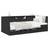 vidaXL Daybed with Drawers Black Soffa 203cm 3-sits