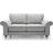 Abakus Direct Ingrid Light Grey Sofa 194cm 2 Seater