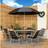 Samuel Alexander 6 Person Garden Parasol Patio Dining Set