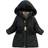 Kid's Winter Keep Warm Padded Hooded Coat - Black