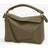 Loewe Womens Dark Khaki Green Puzzle Edge Small Leather Cross-body bag