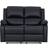 Palermo Manual Recliner Black Sofa 135cm 2 Seater