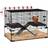 Pawhut Hamster Cage w/ Tunnels Tubes Ramps Platforms Hut 78.5x48.5x57cm