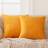 Deconovo Crushed Velvet Throw Cushion Cover Yellow (40x40cm)