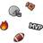 Crocs Jibbitz Football Star 5-pack