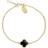 C. W. Sellors Bloom Four Leaf Clover Ball Edge Chain Bracelet - Gold/Black