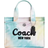 Coach Cargo Tote Bag 26 With Rainbow Tie Dye Print - Silver/Multi