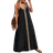 Shein LUNE Contrast Geo Tape Maxi Cami Dress