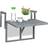 Relaxdays Folding 60x45 cm Wood Grey Balcony Table