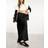 ASOS DESIGN Sort maxinederdel med skråsnit satin-Black
