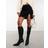 ASOS DESIGN Ponte Split Hem Mini Skirt - Black