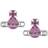 Vivienne Westwood Kitty Earrings - Silver/Pink