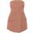 PrettyLittleThing Bandeau Woven Pocket Detail Mini Dress - Stone