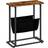 Hoobro Narrow Vintage Brown Small Table 18x45cm