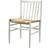 FDB Møbler J80 Beech White Lacquered / Natural Wicker Köksstol 82cm