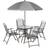 OutSunny 84B-688 Patio Dining Set, 1 Table incl. 4 Chairs