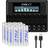 Palogreen Battery Charger with AAA 1100 mAh Batteries 12pcs
