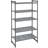 Cambro Camshelving Basics Plus 5 Tier Graphite Shelving System 152.5x214cm