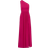 Adrianna Papell One shoulder Long Gown - Bright Magenta