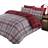 Dreamscene Boston Duvet Cover Red, Silver, Grey (200x200cm)