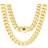 Nuragold Royal Monaco Miami Cuban Link Chain Necklace 17mm - Gold