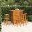 vidaXL Solid Wood Acacia Garden 4 Piece Outdoor Bar Set, 1 Table incl. 4 Chairs