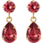 Caroline Svedbom Mini Drop Earrings - Gold/Mulberry Red