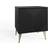 Ava Black Bedside Table 50x50cm