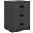 URBN Living Bedroom Black Bedside Table 34x40cm