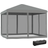 OutSunny Pop Up Gazebo with Sidewall Netting 3x3 m