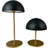 DYBERG LARSEN Along Mini Black/Brass Table Lamp 20cm 2pcs