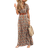 Shein VCAY Women's Paisley Pattern V-Neck Elastic Waist High Slit Vacation Maxi Dress