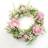 Leaf Design Blossom Wreath Pink Konstgjord växt