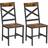 Vasagle Industrial Style Ergonomic Design Rustic Brown/Black Kitchen Chair 95.5cm 2pcs