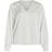 Vila Long Sleeve V-neck Blouse - Snow White